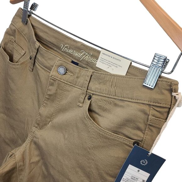 NWT Universal Thread Womens Mid-Rise Skinny Pants Tan Sz 6/28R - Picture 5 of 16